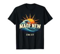 Made New Baptême Shirt Chemises chrétiennes pour Les Jeunes baptisés T-Shirt