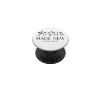 Made New Baptism Christian Made New in Christ Jesus Cross PopSockets PopGrip Adhésif