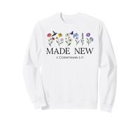 Made New Baptism Christian Made New in Christ Jesus Cross Sweatshirt