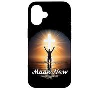 Made New in Christ Jesus: Christian Faith Baptism 2 Cor 5:17 Coque pour iPhone 16
