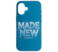 Made New in Christ Jesus: Christian Faith Baptism 2 Cor 5:17 Coque pour iPhone 16