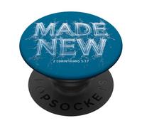 Made New in Christ Jesus: Christian Faith Baptism 2 Cor 5:17 PopSockets PopGrip Adhésif