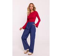 Made of Emotion Pantalon large pour femme Voolgruul M799 bleu ciel L