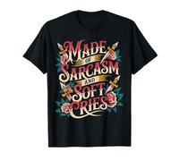 Made of Sarcasm and Soft Cries Dark Emotional Mix - T-Shirt