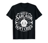 Made of Sarcasm and Soft Cries Dark Emotional Mix ||- T-Shirt