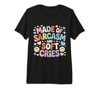 Made of Sarcasm and Soft Cries Dark Emotional Mix - T-Shirt Haut de Gamme