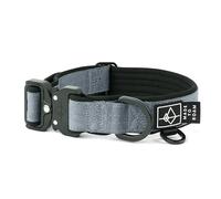 MADE TO ROAM Collier confortable - Collier réglable pour chien en nylon avec rembourrage doux, boucle en aluminium aéronautique léger, support Airtag inclus, pour chiens de petite, moyenne et grande