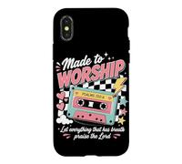 Made to Worship Psaume 150:6 Ruban Cassette rétro chrétienne Coque pour iPhone X/XS