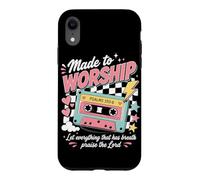 Made to Worship Psaume 150:6 Ruban Cassette rétro chrétienne Coque pour iPhone XR