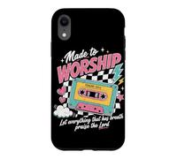 Made to Worship Psaume 150:6 Ruban Cassette rétro chrétienne Coque pour iPhone XR