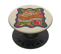 Made to Worship Psaumes 150 Christian Faith Retro PopSockets PopGrip Adhésif