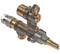 Madec Robinet de gaz avec buse sortie (sans buse), mischrohr connecteur M17 x 1 (8 mm) compatible avec Graveur Heide gaz entrée M12 x 1