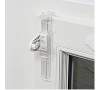 MADECOSTORE de 2 fixations sans percer à serrer pour store sur fenêtre avec aération - Transparent - Transparent