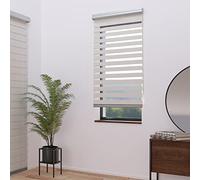 MADECOSTORE Double Store Enrouleur Jour Nuit Alutech - Lin - L104 x H250cm - avec Coffre - Chaînette Alu