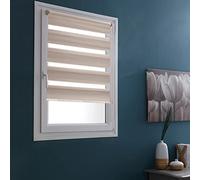 MADECOSTORE Store Enrouleur Jour Nuit chaînette coordonnée h250cm - Taupe - L124 x H250cm