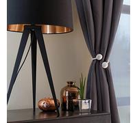 MADECOSTORE Embrasse à Rideaux Flexible nouage 2 Billes - Blanc