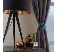 MADECOSTORE Embrasse à Rideaux Flexible nouage 2 Billes - Bleu Clair