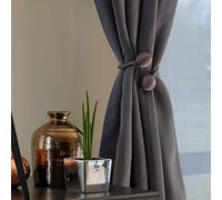 MADECOSTORE Embrasse à Rideaux Flexible nouage 2 Billes - Chocolat