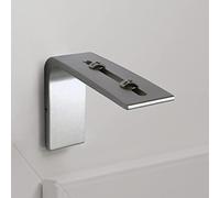 MADECOSTORE Lot de 2 Équerres Design de Fixation Murale avec Déport 2-8cm pour Tout Type de Store - Gris métallisé