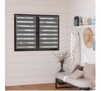 MADECOSTORE Lot de 2 stores jour nuit prêt-à-poser sans percer h250cm - Gris anthracite - L45 x H250cm