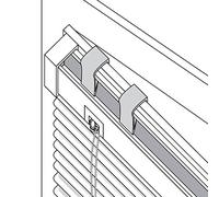 MADECOSTORE Lot de 3 de Fixations sans percer à serrer pour Store vénitien sur fenêtre alu - Blanc