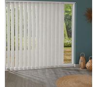 MADECOSTORE Lot de 5 lamelles Verticales 89mm Motif Duncan pour Store californien - Blanc - L8,9 x H260cm