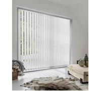 MADECOSTORE Lot de 5 lamelles verticales 89mm perle dévoré blanc pour store californien - Blanc - L8,9 x H260cm