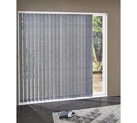 MADECOSTORE Lot de 5 lamelles Verticales 89mm rayées pour Store californien - Gris et Noir - L8,9 x H260cm