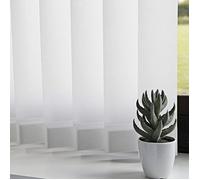 MADECOSTORE Lot de 5 lamelles verticales 89mm voile alaska pour store californien sans chaînette basse - Blanc - L8,9 x H260cm