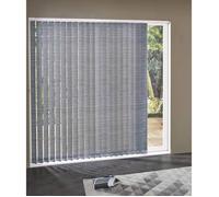 MADECOSTORE Lot de 5 lamelles Verticales Tamisantes Juno rayées 89mm pour store californien - Gris - L8,9 x H260cm