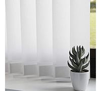 MADECOSTORE Lot de 9 lamelles Verticales 127mm sans chaînette Basse pour Store californien - Blanc - L12,7 x H260cm