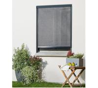 MADECOSTORE Moustiquaire enroulable Alu - Gris anthracite - L100 x H160cm