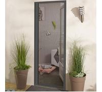 MADECOSTORE Moustiquaire enroulable latérale en alu pour porte et fenêtre - Gris anthracite - L160 x H220cm