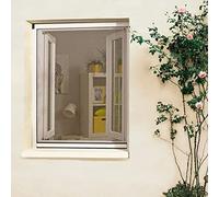 MADECOSTORE Moustiquaire Enrouleur Alu Blanc Recoupable pour Fenêtre L.160cm x H.Jusqu'à 160cm