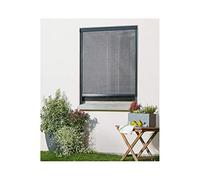 MADECOSTORE Moustiquaire Enrouleur Alu Gris Anthracite Recoupable pour Fenêtre L.130cm x H.Jusqu'à 160cm
