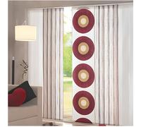 MADECOSTORE Panneau Japonais Tamisant Cercles Rouges - Rouge - L60 x H300cm