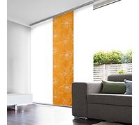 MADECOSTORE Panneau Japonais Tamisant Devoré Fleurs Orange - - L45 x H260cm