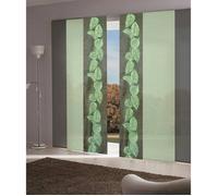 MADECOSTORE Panneau Japonais Tamisant Feuilles Chocolat Vert - Chocolat/Vert - L50 x H260cm