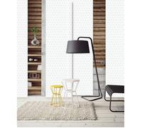 MADECOSTORE Panneau Japonais Tamisant Imprimé Triangles - Blanc - L50 x H250cm