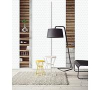 MADECOSTORE Panneau Japonais Tamisant Imprimé Triangles - Blanc - L50 x H250cm