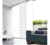 MADECOSTORE Panneau Japonais Tamisant Jour Nuit Blanc - Blanc - L45 x H260cm