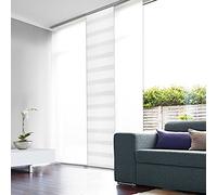 MADECOSTORE Panneau Japonais Tamisant Jour Nuit Blanc - Blanc - L45 x H260cm
