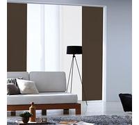 MADECOSTORE Panneau Japonais Tamisant Lamelles Uni - Chocolat - L45 x H260cm