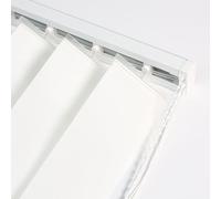 MADECOSTORE Rail Blanc pour lamelles Verticales 89mm Ouverture Centrale - Blanc - L280cm
