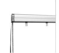 MADECOSTORE Rail pour lamelles verticales 89mm ouverture latérale - Gris alu - L160cm