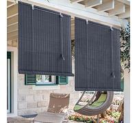 MADECOSTORE Roll'up Bambou Fines Lattes pour intérieur et extérieur - Gris - L80 x H250cm