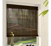 MADECOSTORE Roll'up Bambou Fins rondins pour intérieur - Chocolat - L60 x H180cm