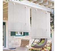 MADECOSTORE Roll'up Bambou Tissé Extérieur - Blanc - L100 x H250cm