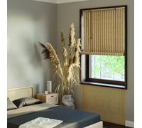 MADECOSTORE Roll'up Nature Toile de Jute sans percer - Naturel - L40 x H150cm