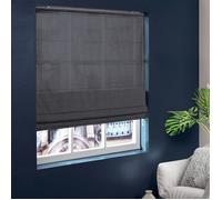 MADECOSTORE Store bateau tamisant chiné chambray - Gris anthracite - L120 x H160cm